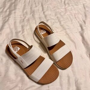 Reef White and Brown Sandals